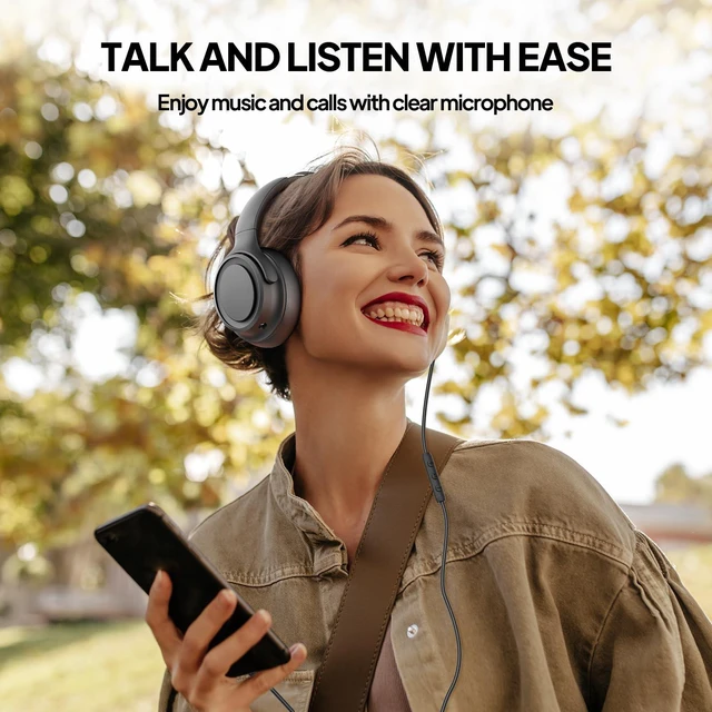 Alt view image 8 of 10 - ADOOPE Wired Over-Ear Headphones with USB C Connector, Hi-Fi Stereo Sound, Noise-Isolating Ear Cups, Comfortable Fit for USB C Devices (No Bag, Black)