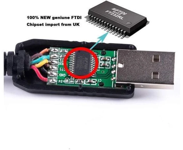 Alt view image 10 of 14 - FTDI TTL-232R-3V3 USB to TTL UART Adapter Converter Serial Cable,3.3V,6 Way, USB to TTL UART Debug Cable