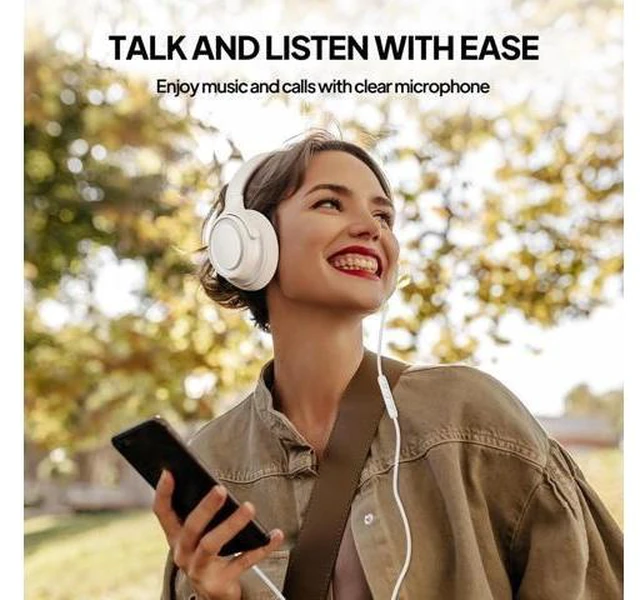 Alt view image 9 of 10 - ADOOPE Wired Over-Ear Headphones with USB C Connector, Hi-Fi Stereo Sound, Noise-Isolating Ear Cups, Comfortable Fit for USB C Devices (with Bag, White)
