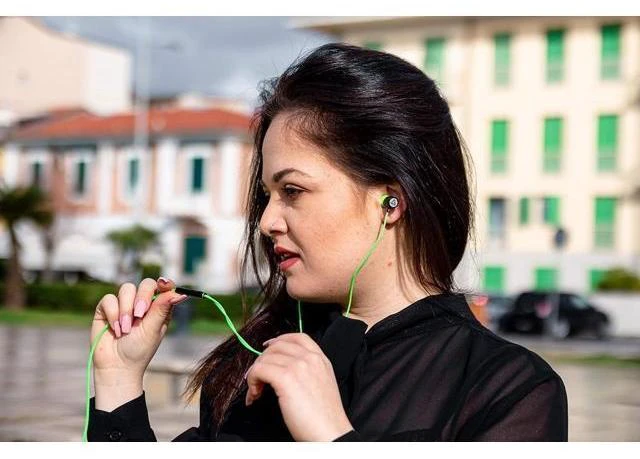 Alt view image 9 of 14 - Ultra Wired Earbuds in-Ear Headphones 5 Years Warranty Earphones with Microphone Noise Isolating Ear Buds Memory Foam for iPhone School Students Kids Women Small Ears - Green