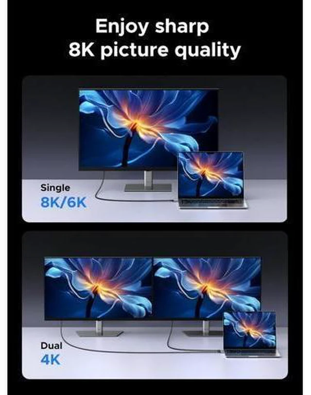Alt view image 10 of 14 - 240W USB C Cable 40Gbps USB C to USB C Cable USB4.0 GEN3 8K 60Hz PD 3.1 Video Cable Compatible with USB C Monitors Hubs Docks MacBook Air iPhone 17/16 Pro Max Galaxy S25/S24 Ultra 3.3FT