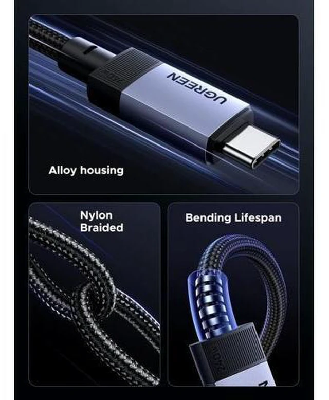 Alt view image 12 of 14 - 240W USB C Cable 40Gbps USB C to USB C Cable USB4.0 GEN3 8K 60Hz PD 3.1 Video Cable Compatible with USB C Monitors Hubs Docks MacBook Air iPhone 17/16 Pro Max Galaxy S25/S24 Ultra 3.3FT