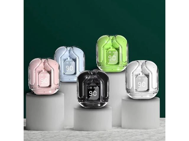 Alt view image 8 of 8 - T6 TWS Earbuds Wireless Blue Tooth 5.0 ENC Sport Gaming Headsets Noise ReductionMic Stereo Headphones with LED Display Earphone Pink