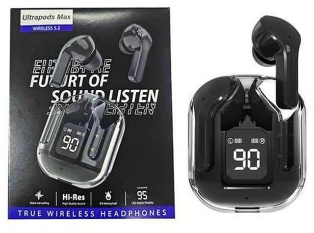 Alt view image 7 of 10 - Air31 TWS Wireless Earphones Transparent in Ear Headset ENC Sports Headphones LED Power Digital Display Stereo Sound Earbuds