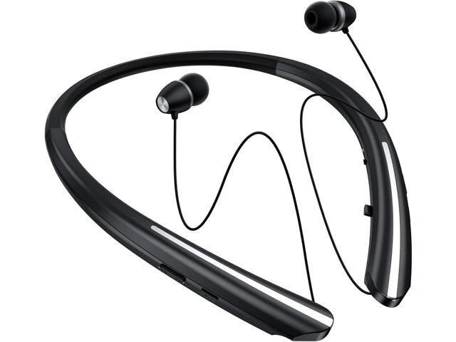 Alt view image 8 of 14 - Bluetooth Headphones Retractable Neckband Bluetooth Headset with Microphone Vibration Call Stereo Noise Cancelling Earphones for Workout Sports Driving (Black)