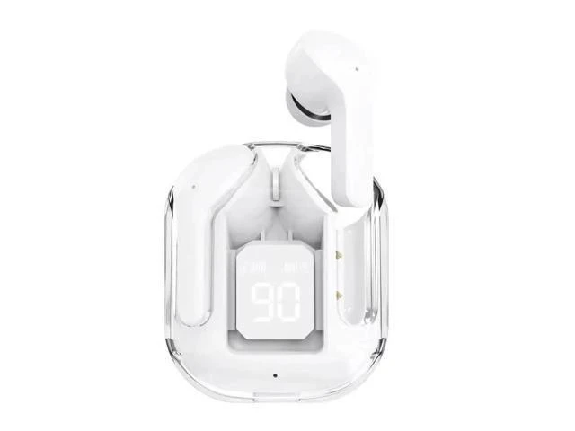 Alt view image 9 of 11 - Air31 TWS Wireless Earphones Transparent in Ear Headset ENC Sports Headphones LED Power Digital Display Stereo Sound Earbuds White