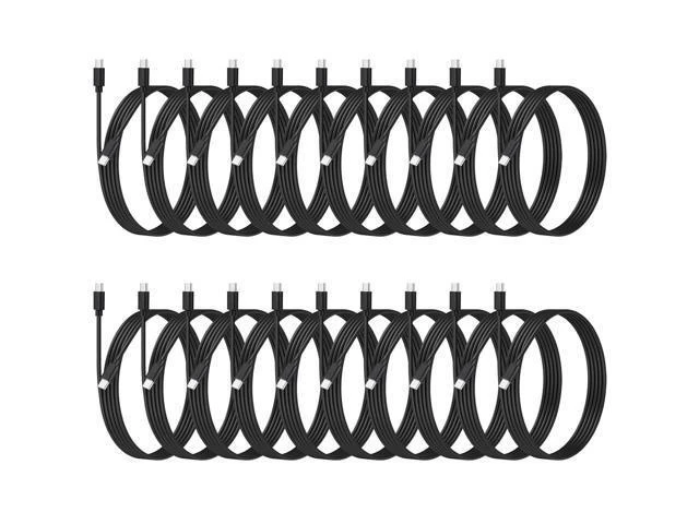 Alt view image 10 of 12 - 20-Pack USB C 48W PD Fast Charger Cable - Multipack USB-C to Type C Charging Cords Bulk 3.3ft