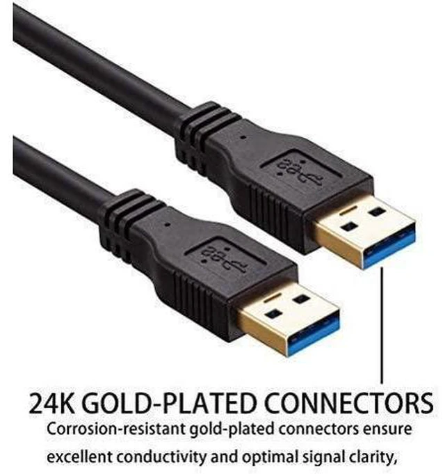 Alt view image 11 of 12 - USB to USB Cable Male to Male 20 ft Long USB 3.0 Cable A to A for Data Transfer Hard Drive Enclosures Printer Modem Cameras