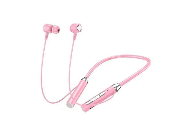 Alt view image 4 of 6 - G01 Wireless Neckband Headphone Electronics Sport Earphone Neckband Magnetic Bass Headset Handsfree Earbuds with Mic Pink