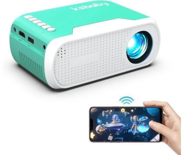 Alt view image 8 of 14 - Mini Projector WiFi Home Theater Portable Projector, Phones Can Be Connected to The Movie Projector Via WiFi or Via Data Cable, Compatible With Smartphone/ Tablet/ Laptop/ TV Stick/ USB Drive