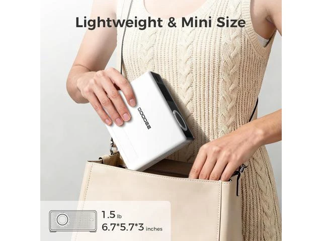 Alt view image 13 of 14 - Mini Smart Projector with WiFi and Bluetooth - Compatible with Netflix/YouTube/PrimeVideo, Electric Focus & Keystone, Short Throw Portable Video Projector Full HD for Indoor/Outdoor/Camping