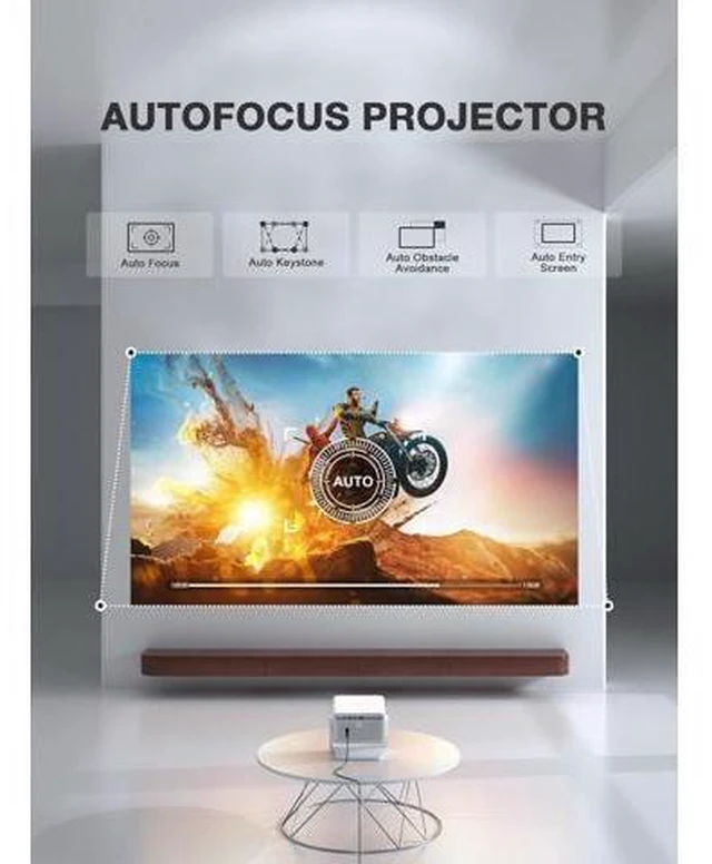 Alt view image 11 of 14 - Mini Projector, VISSPL Full HD 1080P Video Projector, Portable Outdoor Projector with Tripod, Kids Gift, Home Theater Movie Phone Projector Compatible with Android/iOS/Windows/TV Stick/HDMI/USB