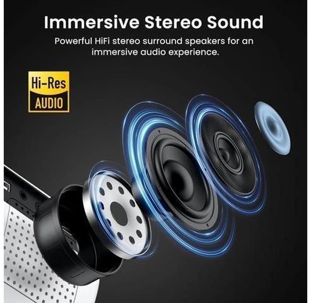 Alt view image 10 of 14 - Native 1080P Bluetooth Mini Projector, Full HD Portable Outdoor Movie Projector with Built-in Speaker, Compatible with Smartphone, HDMI, USB, AV, Fire Stick, PS5 for Home, Bedroom, Outdoor Use