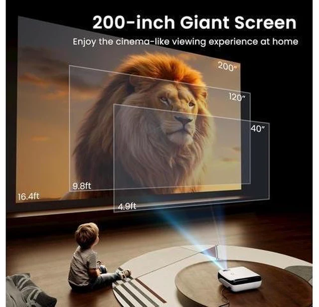 Alt view image 11 of 14 - Native 1080P Bluetooth Mini Projector, Full HD Portable Outdoor Movie Projector with Built-in Speaker, Compatible with Smartphone, HDMI, USB, AV, Fire Stick, PS5 for Home, Bedroom, Outdoor Use