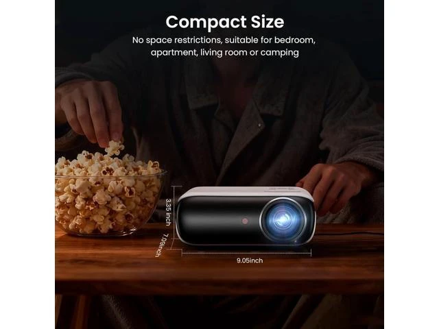 Alt view image 12 of 14 - Native 1080P Bluetooth Mini Projector, Full HD Portable Outdoor Movie Projector with Built-in Speaker, Compatible with Smartphone, HDMI, USB, AV, Fire Stick, PS5 for Home, Bedroom, Outdoor Use