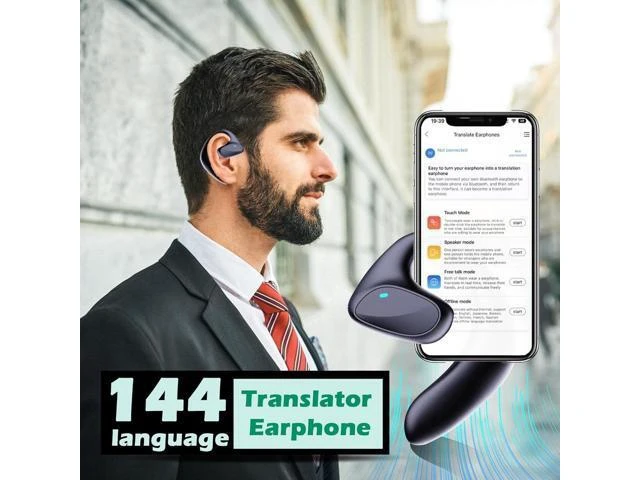 Alt view image 9 of 14 - Translation Earbuds 144 Language Translator Update Language Translator Device Real Time Wireless Translation Headset,3 in-1 Translator Headphones,Ai-Powered Bluetooth Translation Earbuds(Red)