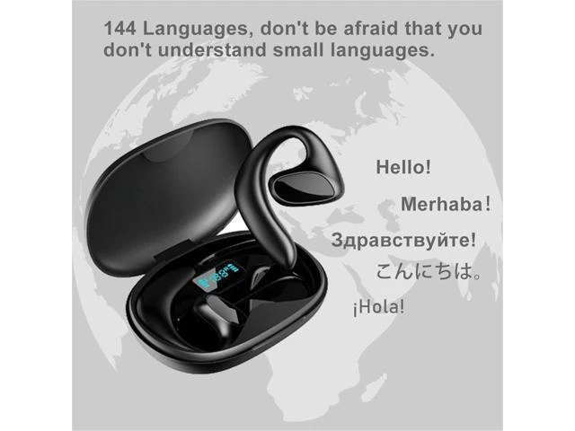 Alt view image 10 of 14 - Flegobey Translator Earbuds, Fleglobey Translation Earbuds, Openair Max Ai Headphones Translator, 3 in 1 Language Flegobey Translation Ear Buds Real Time Translation Device (Black)