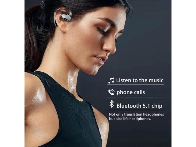 Alt view image 9 of 14 - Flegobey Translator Earbuds, Fleglobey Translation Earbuds, Openair Max Ai Headphones Translator, 3 in 1 Language Flegobey Translation Ear Buds Real Time Translation Device (Black)