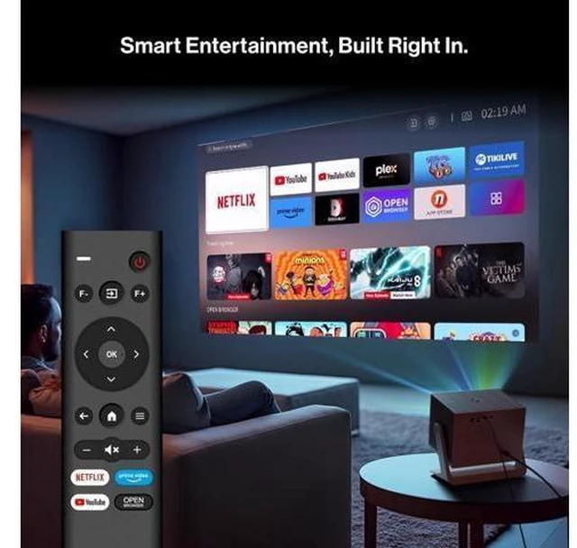 Alt view image 13 of 14 - Cube 600 Netflix Projector, 1080P Portable Projector with Wifi and Bluetooth, True ISO 600 ANSI Lumens, 360° Adjustable Gimbal Stand, Auto Keystone Video Projector, MAX 200''Display