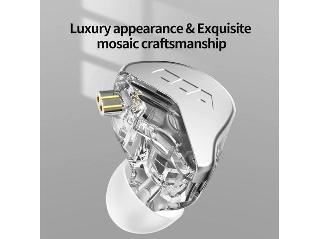 Alt view image 11 of 14 - CRA in Ear Monitor Headphones Ultra-Thin Diaphragm Dynamic Driver IEM Earphones Clear Sound & Deep Bass Wired Gaming Earbuds with Tangle-Free Detachable Cable for Singer Musicians Drummers DJ