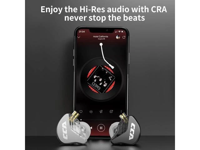 Alt view image 13 of 14 - CRA in Ear Monitor Headphones Ultra-Thin Diaphragm Dynamic Driver IEM Earphones Clear Sound & Deep Bass Wired Gaming Earbuds with Tangle-Free Detachable Cable for Singer Musicians Drummers DJ