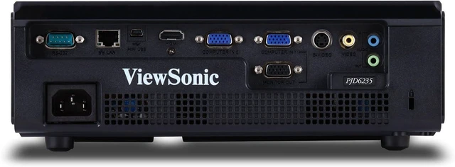 Alt view image 13 of 14 - ViewSonic PJD6235 XGA DLP Projector with 1024 x 768 Resolution, 2800 ANSI Lumens, 15000:1 Contrast Ratio, LAN Control, HDMI, 3D Blu-Ray Ready (Black)