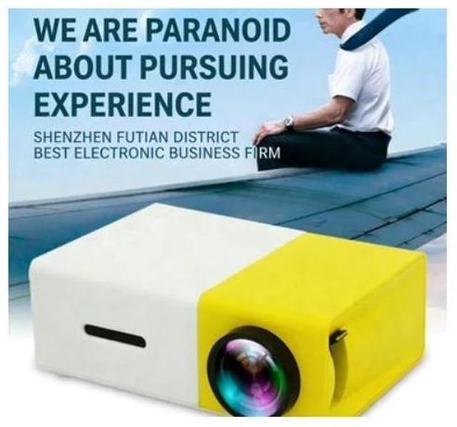 Alt view image 7 of 8 - New YG300 projector - Home-use LED mini micro entertainment portable 1080p high-definition projector Black and White