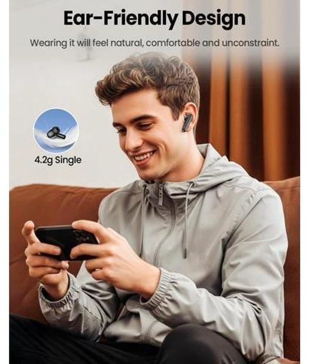 Alt view image 12 of 14 - Wireless Earbuds Bluetooth Headphones ANC/ENC Noise Cancelling Ear Buds with Multifuntional Touch Screen 40H Stereo Sound for Sports IPX7 Clear Calls 5 EQ for iOS Android (Jet Black)