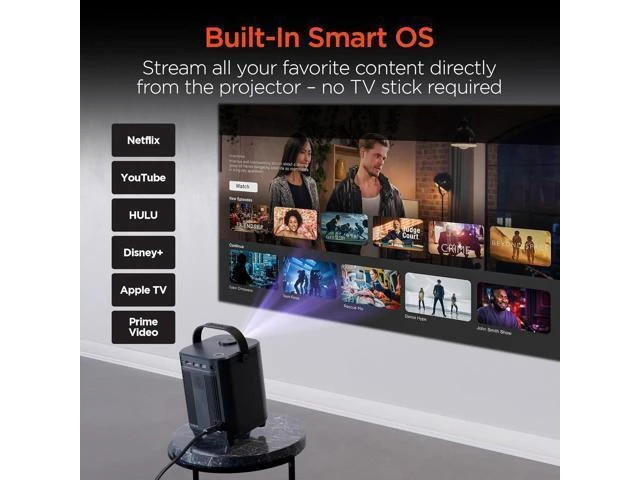 Alt view image 12 of 14 - HyperGear Mini Portable Projector with Wifi & Bluetooth, 5W Speaker, 30-200 Inch Picture, Movies, Games & Streaming, 1280 x 720p HD Resolution Brightness of 160 ANSI Lumens