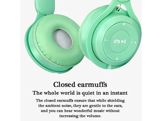 Alt view image 14 of 14 - Upgraded Hybrid Noise Cancelling Headphones with Transparent Modes Wireless Bluetooth with Mic Deep Bass Soft-Earpads Hi-Fi Audio Comfortable Fit Long Playtime for Home Office Travel Over Ear Green