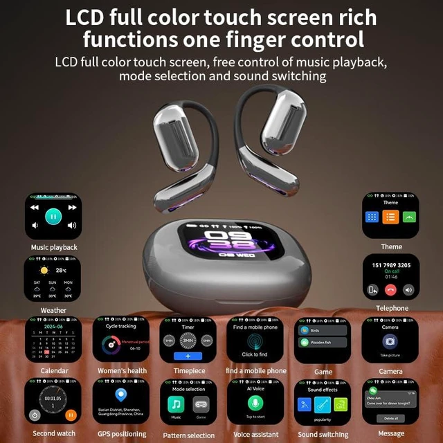 Alt view image 9 of 10 - AI Real-Time Translation Earbuds,Wireless Earbuds,144 Languages Ear Buds,Two-Way Translator Earbuds, Ear pods Wireless,HD Sound Bluetooth Translating Earbuds for Travel, Business,Learning (Black B)