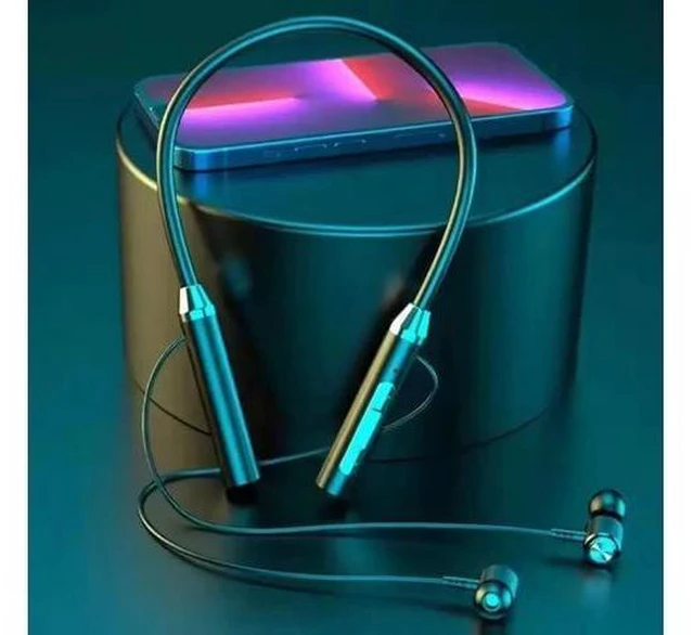 Alt view image 6 of 6 - G01 Wireless Neckband Headphone Electronics Sport Earphone Neckband Magnetic Bass Headset Handsfree Earbuds with Mic Blue