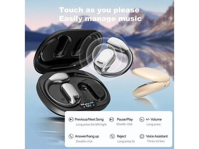 Alt view image 13 of 14 - AI Translation Earbuds Real Time, Wireless Earbuds,3-in-1 Language Translator Earbuds, Two-Way Open Ear Headphones, HD Sound,Noise Canceling Ear Buds Wireless Bluetooth Earbuds for Travel, Business