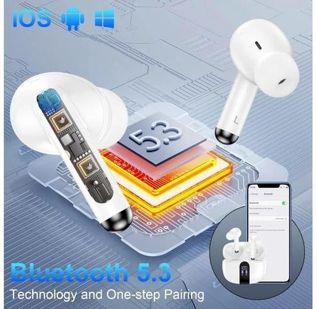 Alt view image 8 of 12 - Pixel Earbuds Wireless Ear buds for Google Pixel 10 Pro XL 10 Pro Fold 10 Pro 10 9a 9 Pro XL 9 Pro Fold Pro 9 8 7 6 60H Bluetooth Headphones in Ear Earphones Noise Canceling IPX7 Waterproof Sports LED