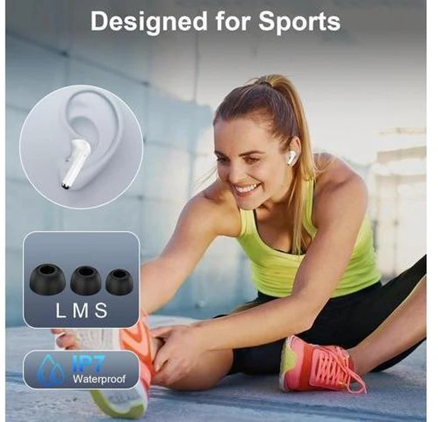 Alt view image 11 of 12 - Pixel Earbuds Wireless Ear buds for Google Pixel 10 Pro XL 10 Pro Fold 10 Pro 10 9a 9 Pro XL 9 Pro Fold Pro 9 8 7 6 60H Bluetooth Headphones in Ear Earphones Noise Canceling IPX7 Waterproof Sports LED
