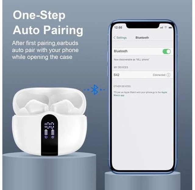 Alt view image 12 of 12 - Pixel Earbuds Wireless Ear buds for Google Pixel 10 Pro XL 10 Pro Fold 10 Pro 10 9a 9 Pro XL 9 Pro Fold Pro 9 8 7 6 60H Bluetooth Headphones in Ear Earphones Noise Canceling IPX7 Waterproof Sports LED