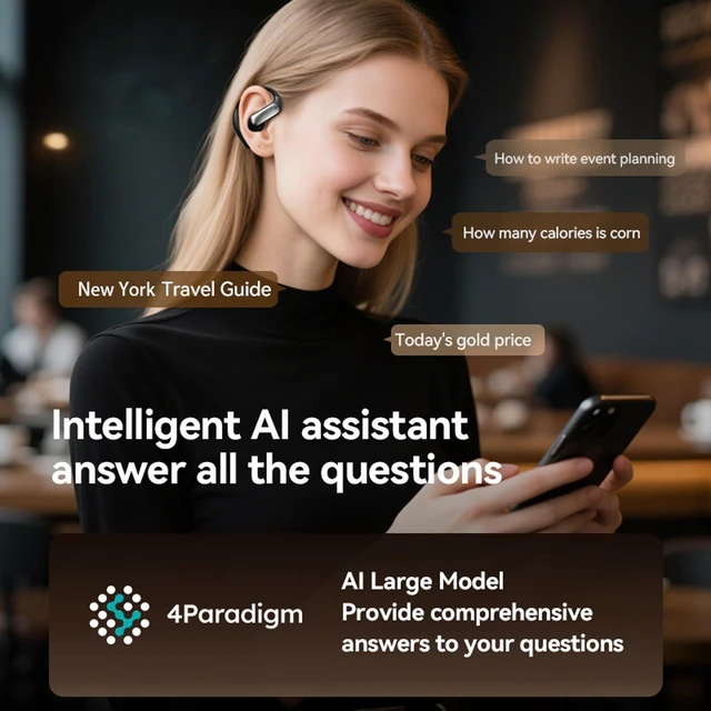Alt view image 9 of 10 - Translation Translator Earbuds Real Time AI Language Translating Translate Open Ear Earbuds Headphones for iPhone Android Spanish Ear Piece Buds Earphone Earpiece Translator Device 140+ Languages