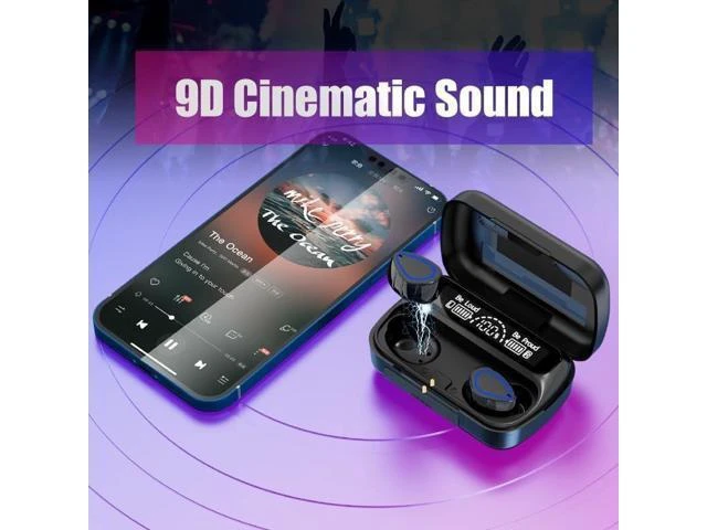 Alt view image 12 of 14 - Wireless Earbuds Bluetooth 5.3 Headphones, Long Playing time , Touch Control Noise Reduction Headphones ,IP7 Waterproof Mini Ear Buds Mic In-Ear Headset ,Compatible with IOS , Android Smartphone
