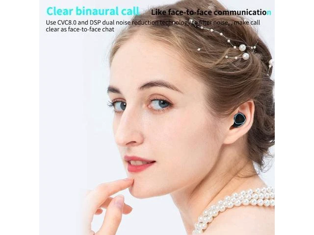 Alt view image 13 of 14 - Wireless Earbuds Bluetooth 5.3 Headphones, Long Playing time , Touch Control Noise Reduction Headphones ,IP7 Waterproof Mini Ear Buds Mic In-Ear Headset ,Compatible with IOS , Android Smartphone