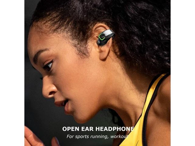 Alt view image 9 of 14 - SOEWIOU Open Ear Headphones, 1Pcs Over Ear Clip Earbuds, Single Ear Bone Conduction Bluetooth 5.3 Headphone with IPX4, for Sports Running, Workout (Black)