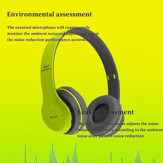 Alt view image 12 of 12 - SOEWIOU Upgraded Hybrid Active Headphones with Transparent Modes Playtime Wireless Bluetooth with Mic Deep Bass Soft-Earpads Fast Charging-Green