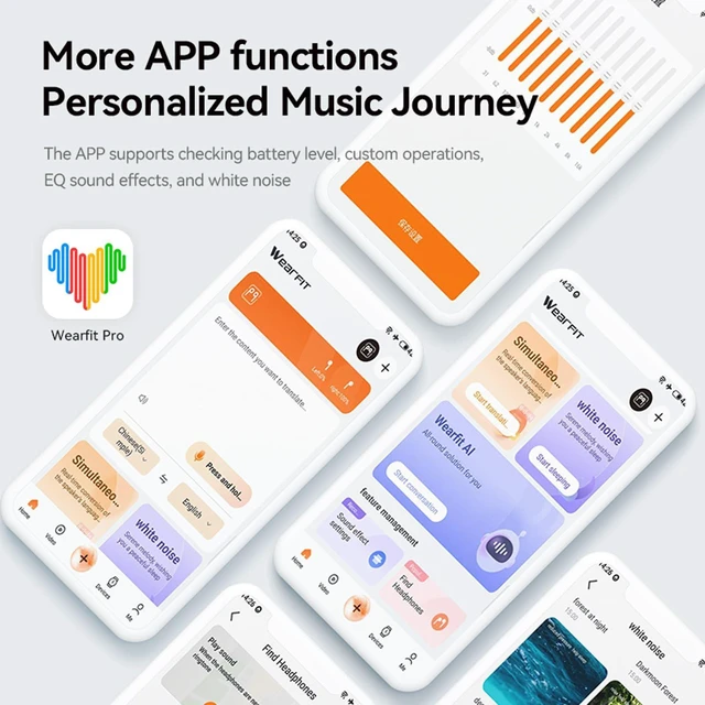 Alt view image 10 of 10 - Translation Translator Earbuds Real Time AI Language Translating Translate Open Ear Earbuds Headphones for iPhone Android Spanish Ear Piece Buds Earphone Earpiece Translator Device 140+ Languages