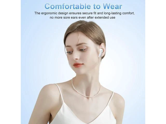 Alt view image 12 of 12 - Wireless Earbud Bluetooth 5.3 Headphones Deep Bass with 4 HD Mics Wireless Headphones in Ear 40H Playtime Bluetooth Earphones with Light Weight IP7 Waterproof Ear Buds for Android IOS Silver