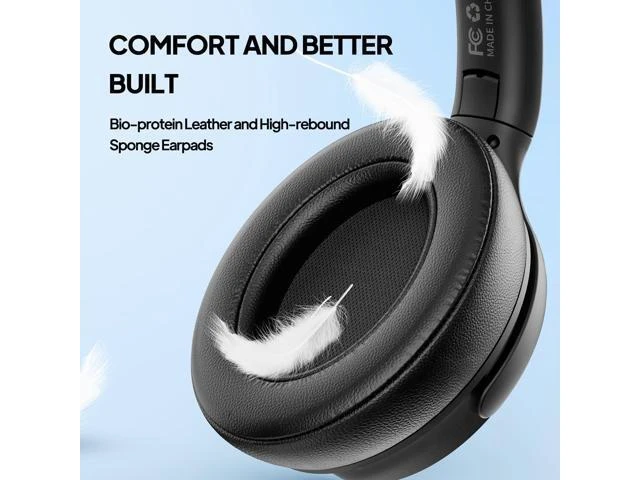 Alt view image 10 of 10 - ADOOPE Wired Over-Ear Headphones with USB C Connector, Hi-Fi Stereo Sound, Noise-Isolating Ear Cups, Comfortable Fit for USB C Devices (No Bag, Black)