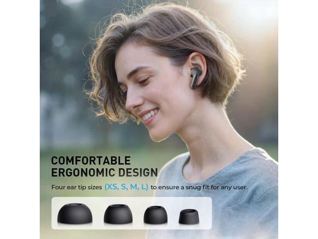 Alt view image 13 of 14 - Wireless Earbuds Noise Cancelling Bluetooth 5.4 Headphones with 4 ENC Noise Cancelling Mic 40H Playtime in-Ear Bluetooth Ear Buds 7 Preset EQs via App LED Display
