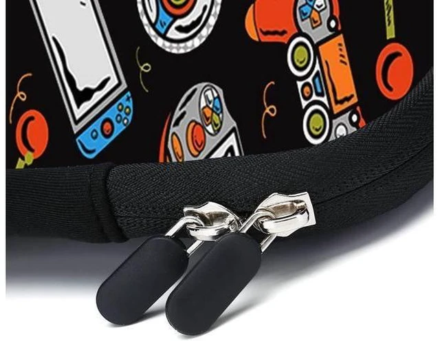 Alt view image 12 of 12 - Laptop Sleeves 14 15 15.4 15.6 Chromebook Case Notebook Sleeve PC Messenger Bag Tablet Case Neoprene Handle Sleeve for Men Women Two Pockets(Games-1)