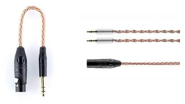 Alt view image 8 of 14 - UP Earphone Upgrade Cable 4Pin XLR to 4.4mm/4Pin XLR to 6.35mm Adapter Dual 3.5mm to 4.4mm XLR Headphone Cable (Headphone Cable+Adapter (4Pin XLR to 6.35mm,30cm))