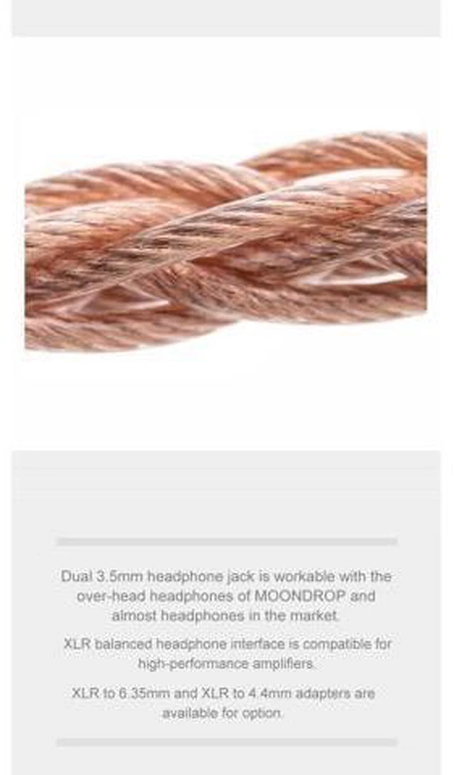 Alt view image 13 of 14 - Upgrade Cable 150cm Dual 3.5mm to 4Pin XLR, XLR to 6.35mm Adapter, Compatible with Moondrop Headphones and Amplifiers