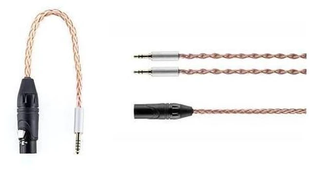 Alt view image 8 of 14 - UP Earphone Upgrade Cable 4Pin XLR to 4.4mm/4Pin XLR to 6.35mm Adapter Dual 3.5mm to 4.4mm XLR Headphone Cable (Headphone Cable+Adapter (4Pin XLR to 4.4mm,30cm))