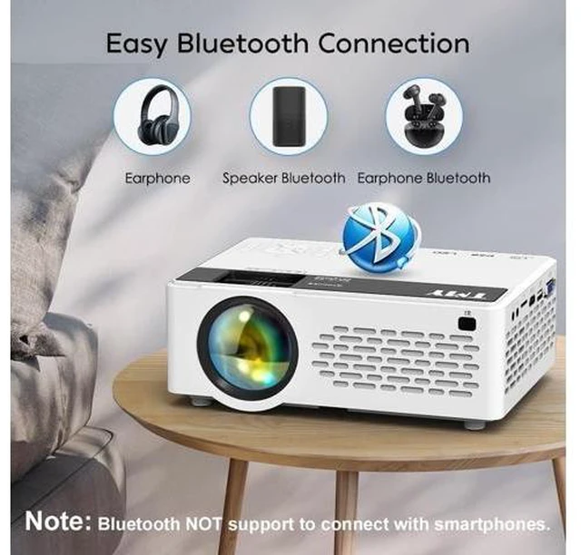 Alt view image 11 of 14 - Mini Projector, Upgraded 9500 Lumens Bluetooth Projector with 100" Screen, 1080P Full HD Portable Projector, Movie Projector Compatible with TV Stick Smartphone/HDMI/USB/AV, indoor & outdoor use